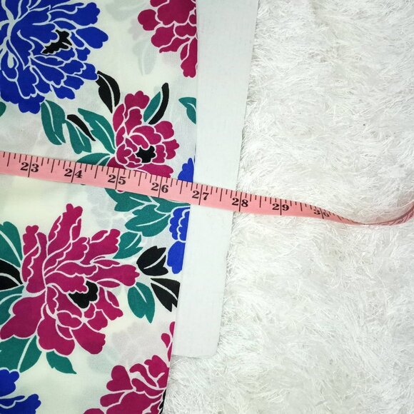 Vintage 1980s Floral Bloom Lightweight Skirt Medium Inner Visions Ship'n Shore - Picture 11 of 11